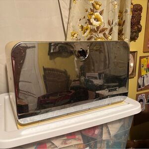 Vintage 50s Yellow Metal Bread Box